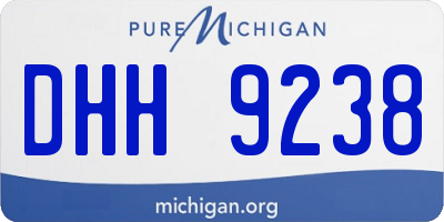 MI license plate DHH9238