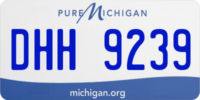 MI license plate DHH9239