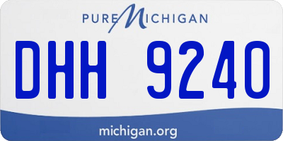 MI license plate DHH9240