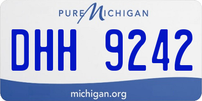 MI license plate DHH9242