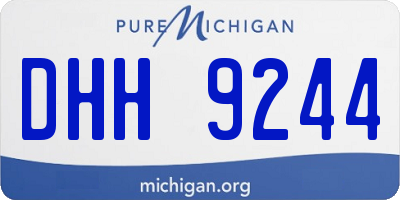 MI license plate DHH9244