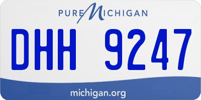 MI license plate DHH9247