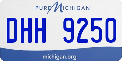 MI license plate DHH9250