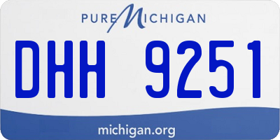 MI license plate DHH9251
