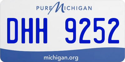 MI license plate DHH9252