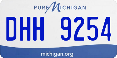 MI license plate DHH9254