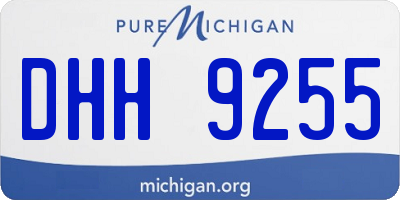 MI license plate DHH9255