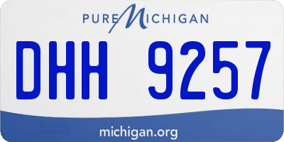 MI license plate DHH9257