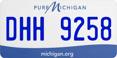 MI license plate DHH9258