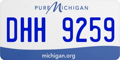 MI license plate DHH9259