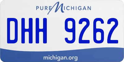 MI license plate DHH9262