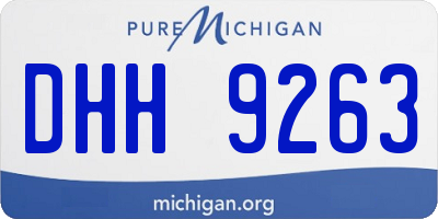 MI license plate DHH9263