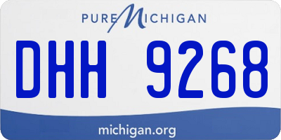 MI license plate DHH9268