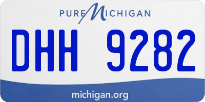 MI license plate DHH9282