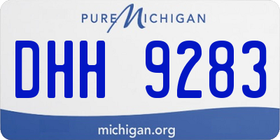 MI license plate DHH9283
