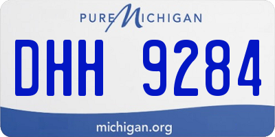 MI license plate DHH9284