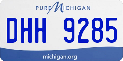 MI license plate DHH9285