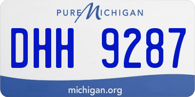 MI license plate DHH9287