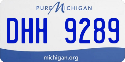 MI license plate DHH9289