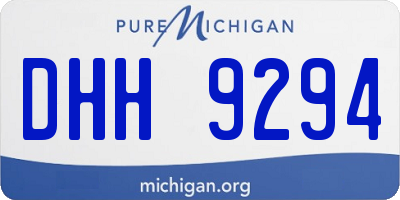 MI license plate DHH9294