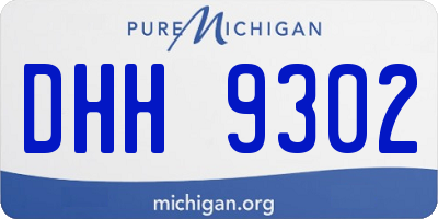 MI license plate DHH9302