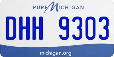 MI license plate DHH9303
