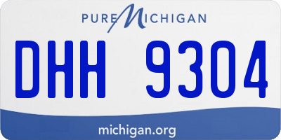 MI license plate DHH9304