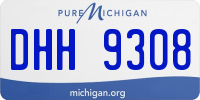 MI license plate DHH9308