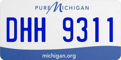 MI license plate DHH9311