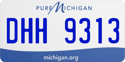 MI license plate DHH9313