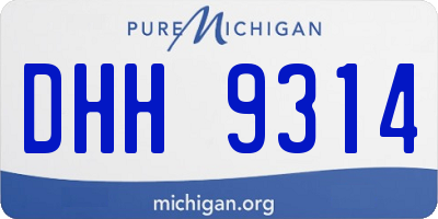 MI license plate DHH9314