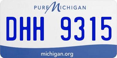 MI license plate DHH9315