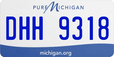 MI license plate DHH9318