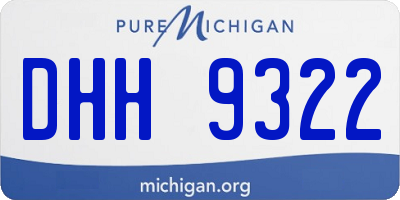 MI license plate DHH9322