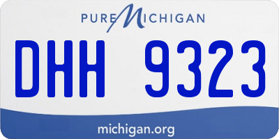 MI license plate DHH9323