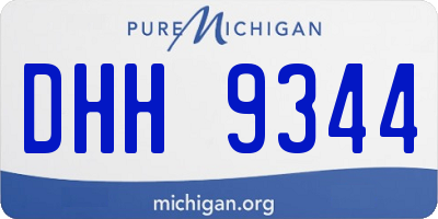 MI license plate DHH9344