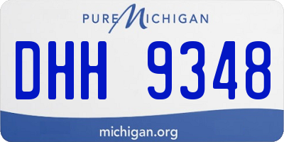 MI license plate DHH9348