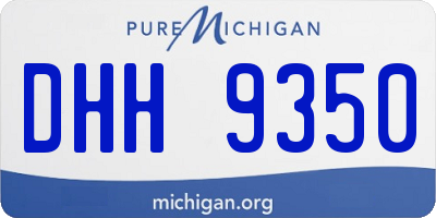 MI license plate DHH9350