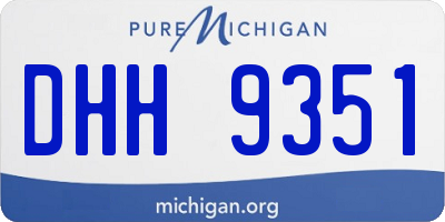 MI license plate DHH9351