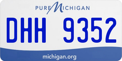 MI license plate DHH9352