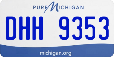 MI license plate DHH9353