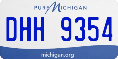 MI license plate DHH9354