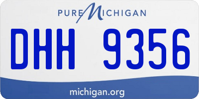 MI license plate DHH9356