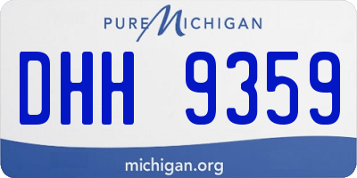 MI license plate DHH9359
