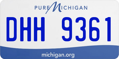 MI license plate DHH9361