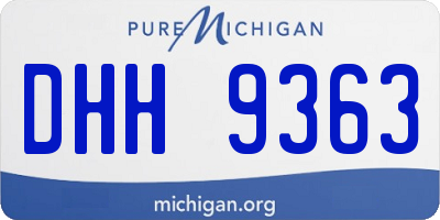 MI license plate DHH9363