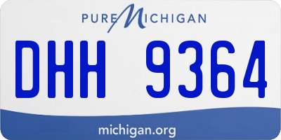 MI license plate DHH9364