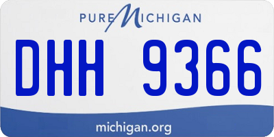 MI license plate DHH9366