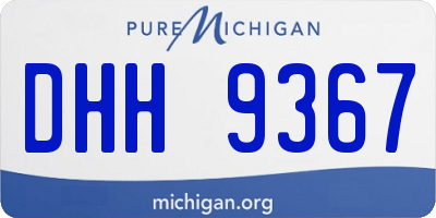 MI license plate DHH9367