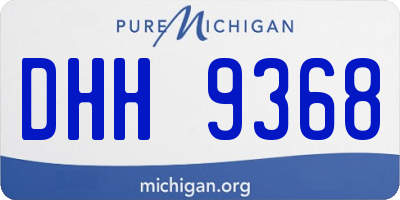 MI license plate DHH9368